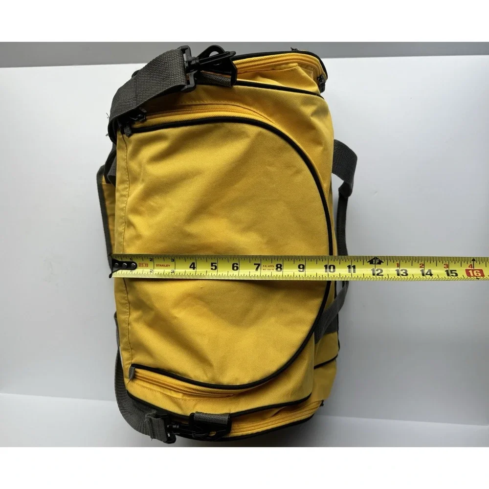 CAT Caterpillar Yellow Black Duffel Gym Bag Travel Weekender  16